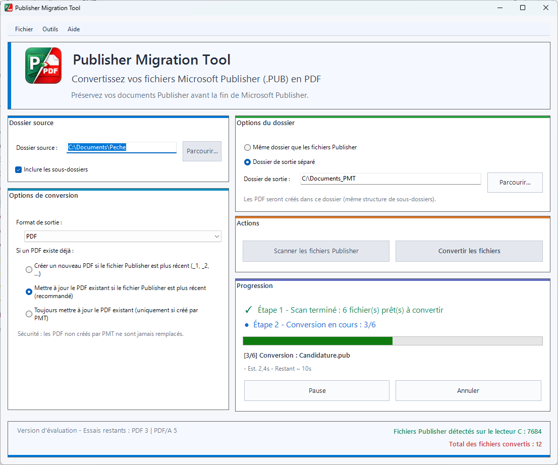 Interface PMT